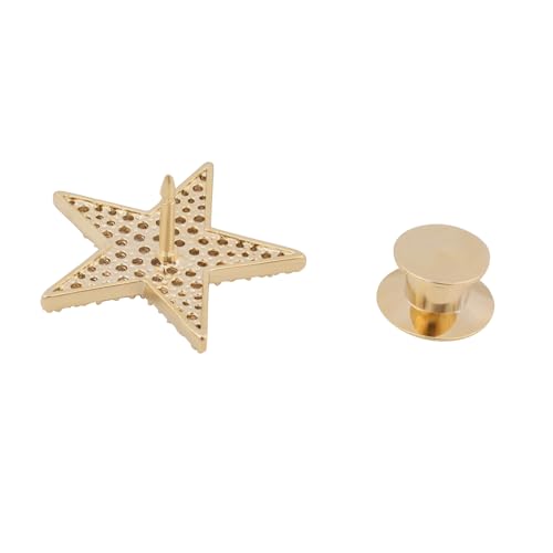 Image of Shining Cubic Zircon Star Brooch Pins Elegant Clear Crystal Flower Lapel Pin Breastpin Badges for Women Men
