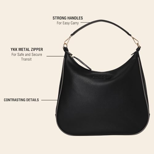 Image of The Gusto Stella Women Hobo Bag|Vegan Leather Shoulder Sling Bags|Ladies Stylish Shoulder Hand Bag with Zipper Closure|Office College Travel Casual Everyday Use