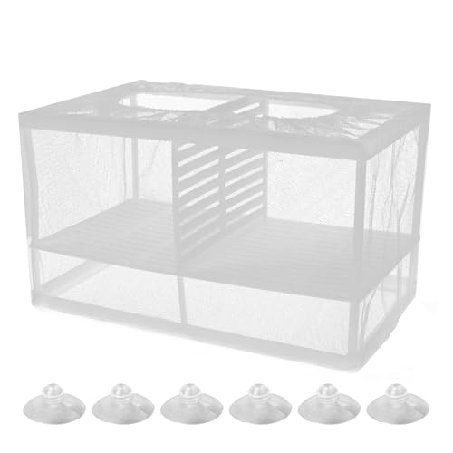 Couveuse Et Pondoir Aquarium, Boîte De Reproduction Pour Poissons Avec Séparation Amovible, Filet De Maille Fine, Auto-Flottante, Avec 6 Ventouses, Idéale Pour Pondoir Aquarium Et Protection Des Alevi