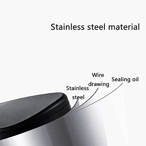 WOTZOV Abfalleimer Berührungsloser Abfalleimer Edelstahl-Mülleimer runder Mülleimer Automatischer Mülleimer für Zuhause/Sier – Bild 4