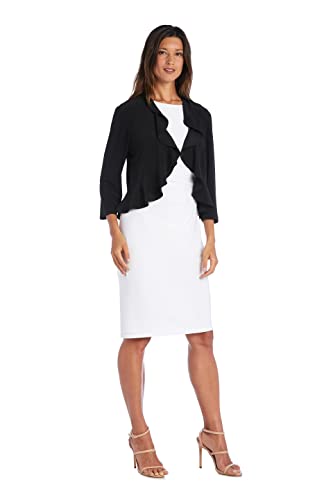 R&M Richards Women's Ruffle Grace Open Shrug