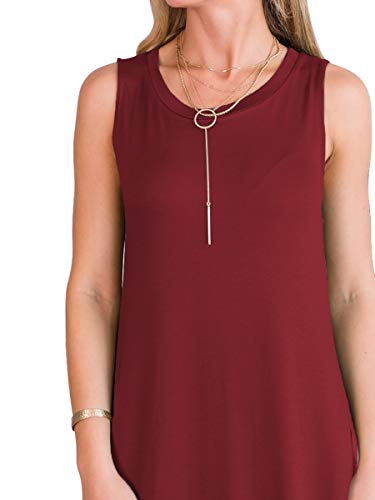 Anrabess Women Summer Tank Dresses Crew Neck Sleeveless Maxi Split Dresses Sundress T-Shirt Comfy 2023 Long Dress Boho Clothes A19Jiuhong-L #TOP6