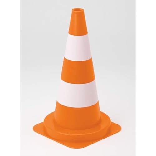 Cône de signalisation Vinmer - 100% matière recyclée - Hauteur 50 cm