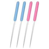 PATIKIL Letter Opener, 4 Pcs Stainless Steel Lightweight Handle Envelope Opener Mail Opener Letter Slitter for Office Home Box Open, Pink/Blue