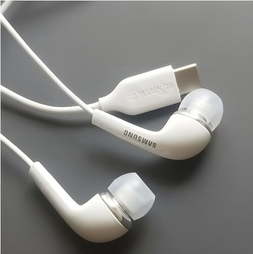 Image of Original Type-C Earphone Compatible with All USB-C Smartphones Including Samsung Galaxy S24 /S23 /S22 Ultra, Stereo Sound, a Built-in Microphone for Clear Calls, and Noise Isolation for immersive Audio