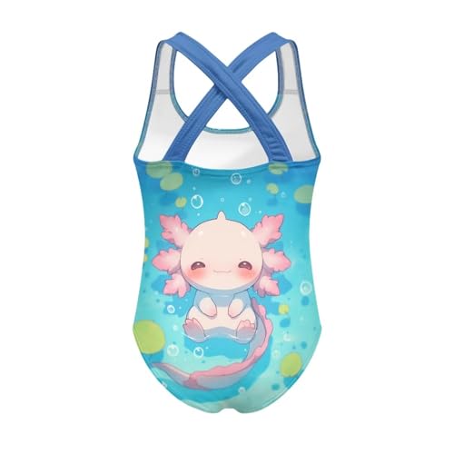 Image of Girls One Piece Swimsuits Teens Sleeveless Back Cross Strap Bathing Suit Kids Quick Dry Cute Beach Swimwear(5-14)