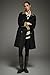Orolay Women's Double Breasted Trench Coat Waterproof Casual Barn Jacket Long Windproof Outerwear with Corduroy Collar Black X-Large