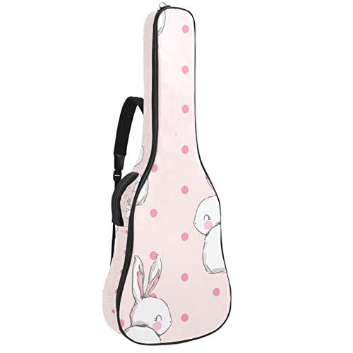 Sac à dos pour guitare acoustique imperméable à motif étoiles bleues grises rembourré 43 pouces