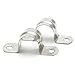 Suiwotin 25PCS M20 (3/4 Inch) Conduit Clamps, Stainless Steel Two Hole Strap U Bracket Rigid Pipe Strip, Cable Clamp Hanger with 2 Holes Fit for 3/4 inch Pipes OD