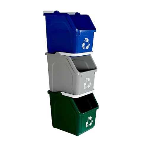 Multi Bin Recycling System with Stackable Recycle Bins