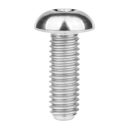 Image of Titanium Bolt M4x6 8 10 12 15 20mm Hex Head Screws for Bicycle Pack of 4 (Silver, M4x12mm)