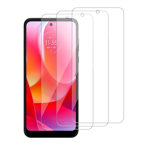 WowFluy 3 Pack for Motorola Moto G Power (2022) Tempered Glass Screen Protector Scratch-Proof Bubble-Free HD Transparent 9H Hardness Bubble Free Case Friendly