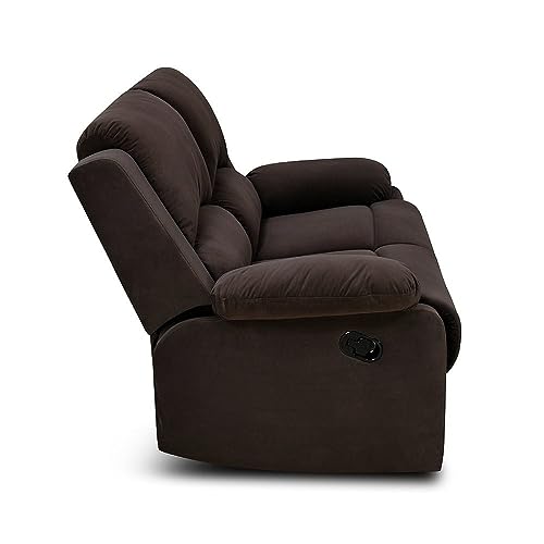 Image of Torque - Rubik 2 Seater Fabric Manual Recliner | Recliner Sofa /Chair for Living Room, Bedroom, Office (Brown) | 1 Year Warranty