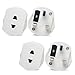 Double Dragon 2-Pin to 3-Pin UK Plug Adapter for Electric Shavers, Toothbrushes, Razors & Epilators | Heavy Duty Converter Adaptor with 1A Fuse, Safety Shutters | (Pack of 2, White)