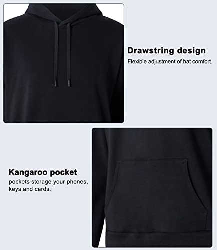 The Gym People Men's Pullover Hoodie Loose Fit Heavyweight Ultra Soft Fleece Hooded Sweatshirt With Pockets (609 Black(Fleece Lined), X-Large) #TOP5