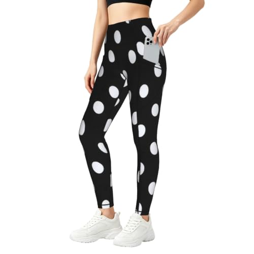 Pantalones de yoga holgados para mujer leggings de descanso estampados en blanco y negro