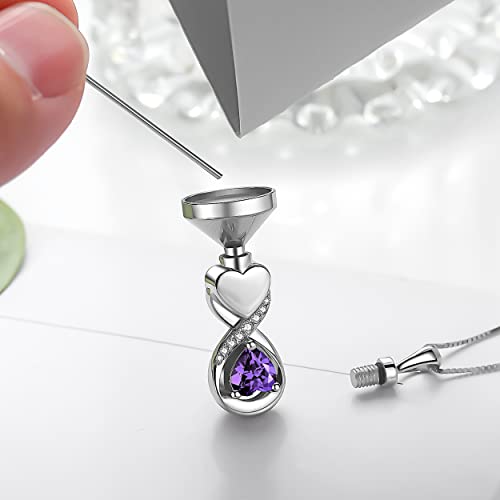 Sterling Silver Urn Neckalce for Ashes for Women: Cremation Jewelry for Women - Ashes Keepsake Pendant Memorial Jewelry Gifts for A Loss of Loved Ones2