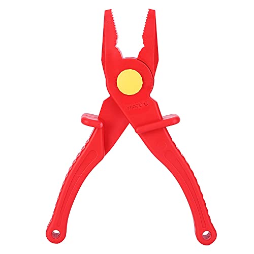 8 inch Insulation Pliers 1000V Resistant High Pressure Plastic Flat Nose Pliers Hand Tools