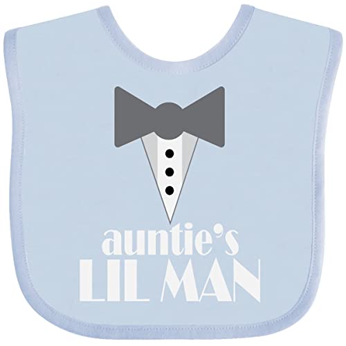 inktastic Auntie Lil Man Tuxedo Front Baby Bib