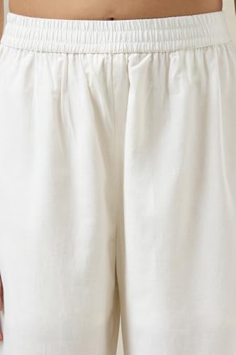 Image of Rangmanch by Pantaloons Women's 100% Cotton Bottoms | Regular Fit | Mid Rise Waist | Ankle Length