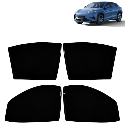 Image of KINGSWAY Car Sun Shade Curtains Only Compatible with BYD Sealion 7 (2025 Onwards) | Z-Black Fix-Type (Non-Magnetic) | UV & Heat Protection | Pack of 4 Pcs