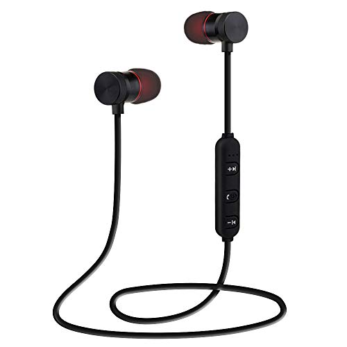 Wireless Headphones,Sport Earphones in Ear HD Stereo Earbuds Noise Cancelling Headset with Mic
