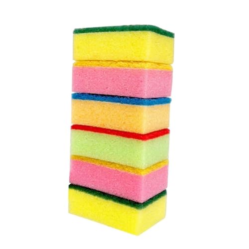 WEKAMOS 10 Piezas Unidades Esponjas Multiuso para Limpieza sin Rayas Esponjas Borrador con Superficie Acanalada Absorbentes y Duraderas para Cocina y Baño Colores Color Color Aleatorio