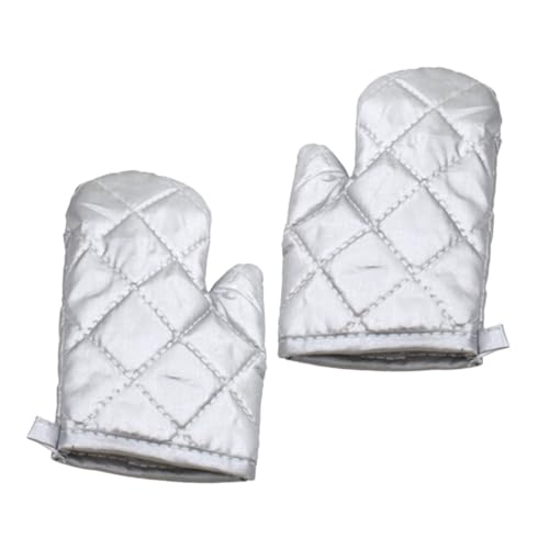 ULTECHNOVO 1 Pair Oven Mitts Heat Resistant Insulation Gloves for Baking Microwave Use Protective Kitchen Mittens for Young Cooks
