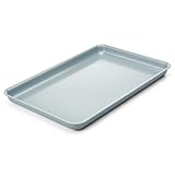 Non-Stick Baking Sheet: This ceramic non-stick baking tray is ideal for bakeware & cooking. Whether it is roasting vegetables, bacon, cookies, jelly rolls, cakes, or apple pie, this lightweight aluminum baking tray can provide you with perfect baking...