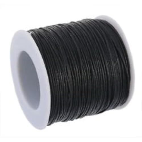UnCommon Artistry Waxed 1mm Cotton Cord 100 Meters Black