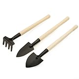 Construction durable : fabriqués à partir de fer robuste et de matériaux en bois, ces mini outils de jardin conservent leur fonctionnalité grâce à une utilisation répétée tout en résistant à l'usure