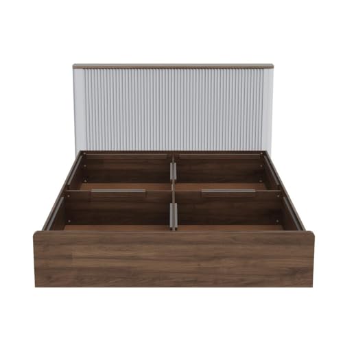Image of Wakefit Bed | 3 Yr Warranty | King Size Bed, Comes with Storage Box, Noise Free, Density: 680-750 kg /m, Termite & Borer Resistant, Fits Mattresses Up to 8 Inches (Nix 78 x 72 - Columbian Walnut)