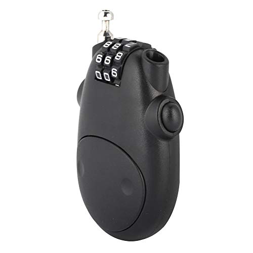 Material ABS Resistente, candado de Bicicleta, candado, candado de Cochecito para candado de balaustrada, Casco de Bicicleta, Casco de Equipaje(Black)