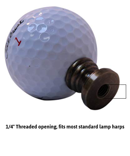 Image of Golf Ball Lamp Finial, White, 2.25 inchh