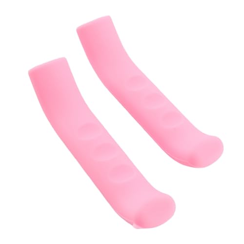 Kuuleyn Puños de Freno, Cubierta Protectora de Palanca de Freno, Cubierta de protección de Ciclismo de Palanca de Mango de Gel de sílice (Rosa)
