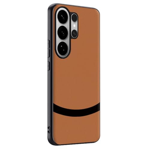 Étui en cuir pour Samsung Galaxy S26 orange au design bloc de couleur mince