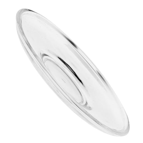 TOBBOMEY 2個 クリアガラス製ティーソーサー 丸型スナックプレート 家用茶托 キッチンテーブルウェア ホテル レストラン対応 再利用可能