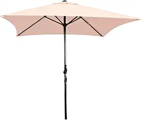 Ombrelone Guarda Sol Quadrado 2m Mastro Central, Tecido Poliéster Impermeável Estrutura Aço para Jardim Piscina Praia Varanda