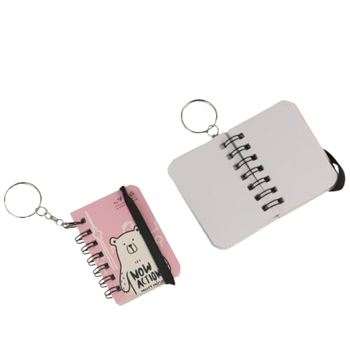 Mini carnet de notes pocket petit bloc-notes de poche décoratif avec porte-clés - 6
