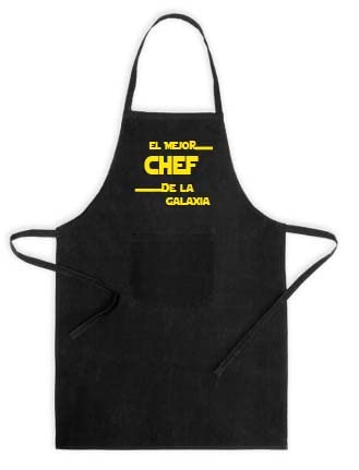 Delantal Divertido y Gracioso El Mejor Chef de la galaxia