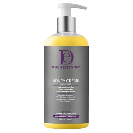 Design Essentials Honey Creme Moisture Retention Super Detangling Conditioning Shampoo, 32 Ounce