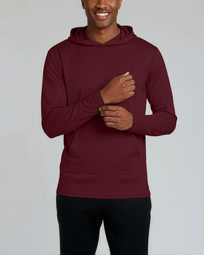 Real Essentials 3 Pack: Men's Mesh Long Sleeve Athletic Pullover Hoodie Sweatshirt Pockets UPF 50+ (Available in Big & Tall) - Image 3
