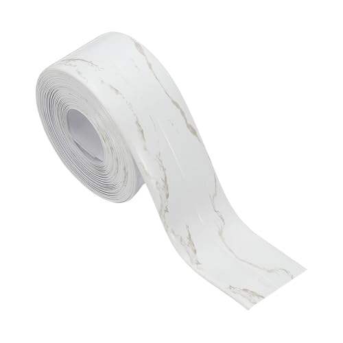 Image of PATIKIL Caulk Tape Waterproof Self Adhesive, PVC Toilet Caulking Sealant Strip Bathtub Caulk Sealing Strip Tape for Bathroom Kitchen Countertop, Marble Pattern (1.5 Inch x 16.4 Ft)