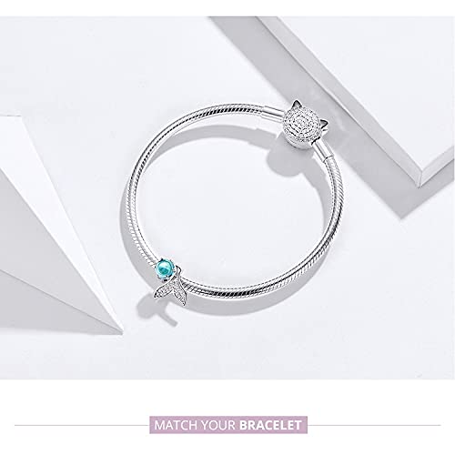 Dije compatible con pulseras y collares de plata de ley lágrimas sirena 7