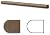 Noche/Chocolate Travertine HONED 1/2" X 12" Pencil Trim Liner Tile -50 pcs.
