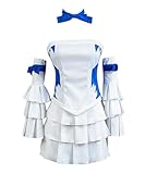 HonRmon Halloween Women's Juvia Lockser Dress Cosplay Costume Full Set Suit (Medium, White)