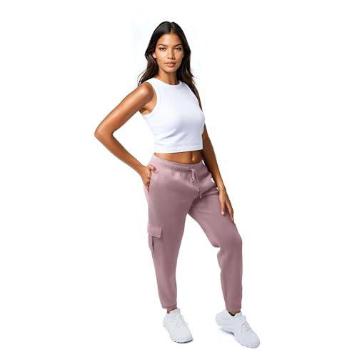 3 Pack Sweatpants Women, Cargo Womens Sweatpants, Fleece Womens Joggers with Pockets (Available in Plus)2