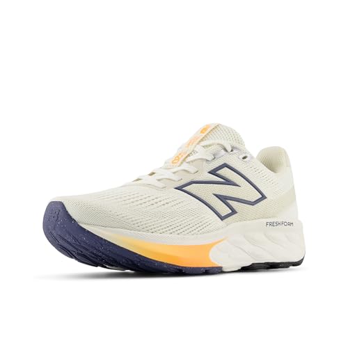 New Balance Women's Fresh Foam 520 V9 Running Shoe, Sea Salt/Linen/Hot Mango, 9 Wide