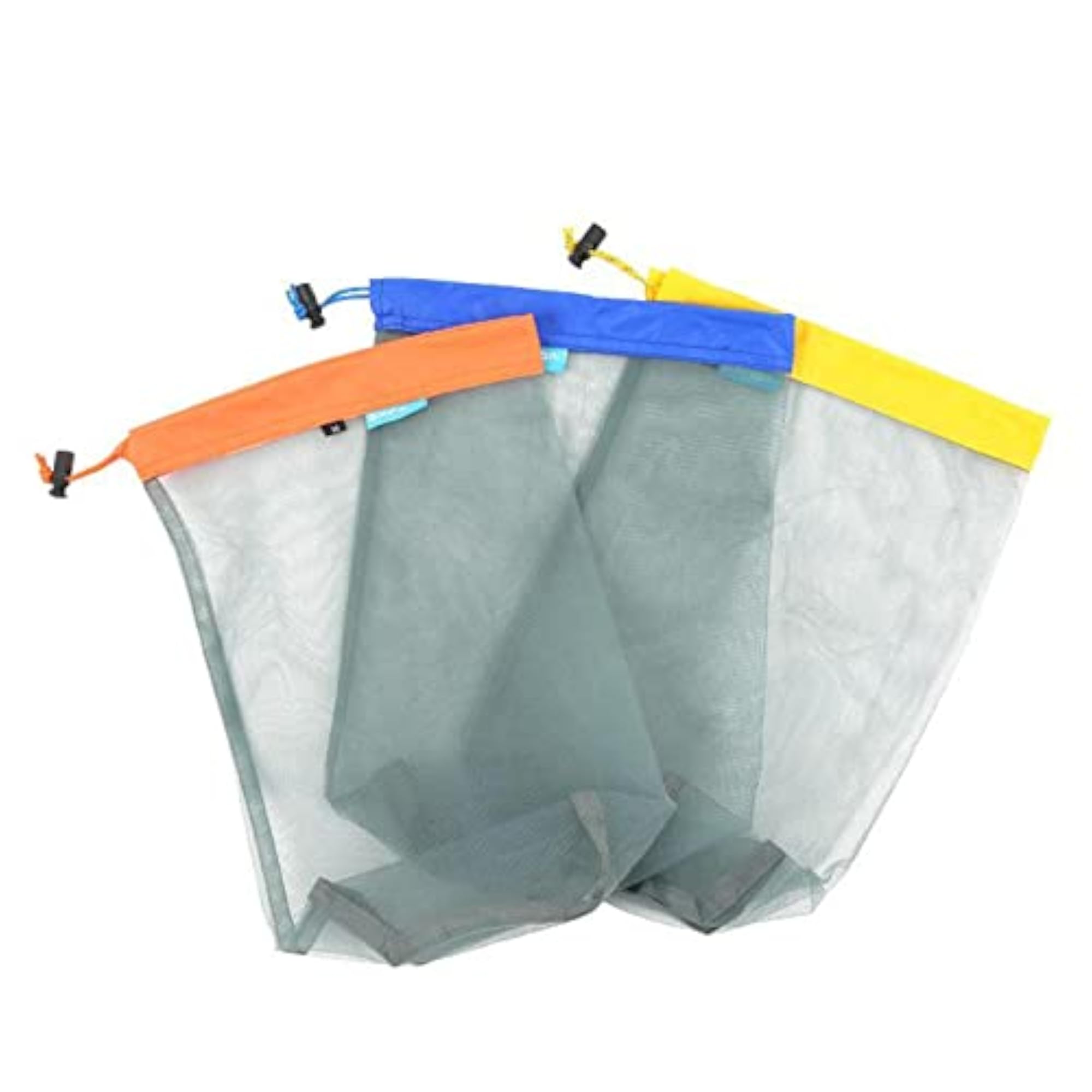 Ultra Light Stuff Sacks Nylon Mesh Drawstring Storage Bag, Yellow