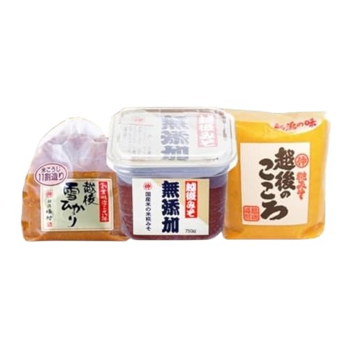 越後味噌食べ比べセット 3種 食べ比べ セット 越後のこころ 越後雪ひかり 活きてる糀 新潟